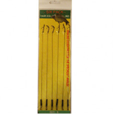 SIX PACK ANGLING ESSENTIALS HAIR RIGS 1pack of 6 x size 6 (24CM WITH 12LB BRAID)