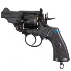 Webley MKVI Civilian 2.5 inch Revolver Black 12g co2 Air Pistol .177 Calibre Pellet version .455