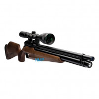 Webley Raider 12 Quantum PCP Pre Charged Air Rifle, Ambi-Dextrous Wooden Stock 11.5 ft /lbs .22 calibre 12 shot Fitted with Quantum Silencer