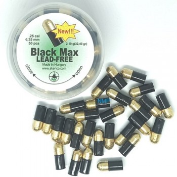 Skenco Black Max .25 Calibre 6.35mm Lead Free Airgun Pellet 32.40 grain tin of 50